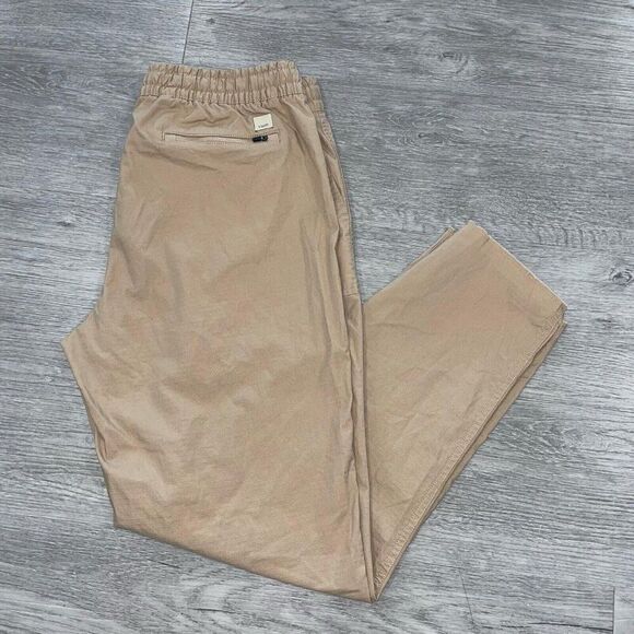 Vuori Ripstop Pants Women’s Large Khaki Hiking Outdoors Drawstring Pockets VW450